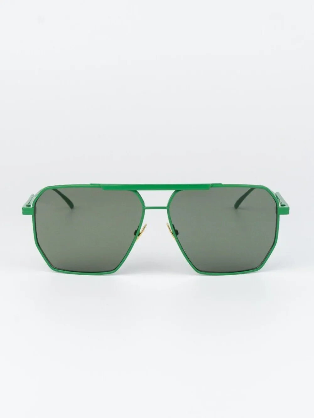 Bottega Veneta Men Sunglasses Green Pilot BV1012S 006 NEW AUTHENTIC